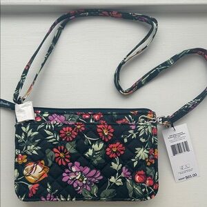 Vera Bradley Floral RFID Wallet Crossbody Bag - Brand New